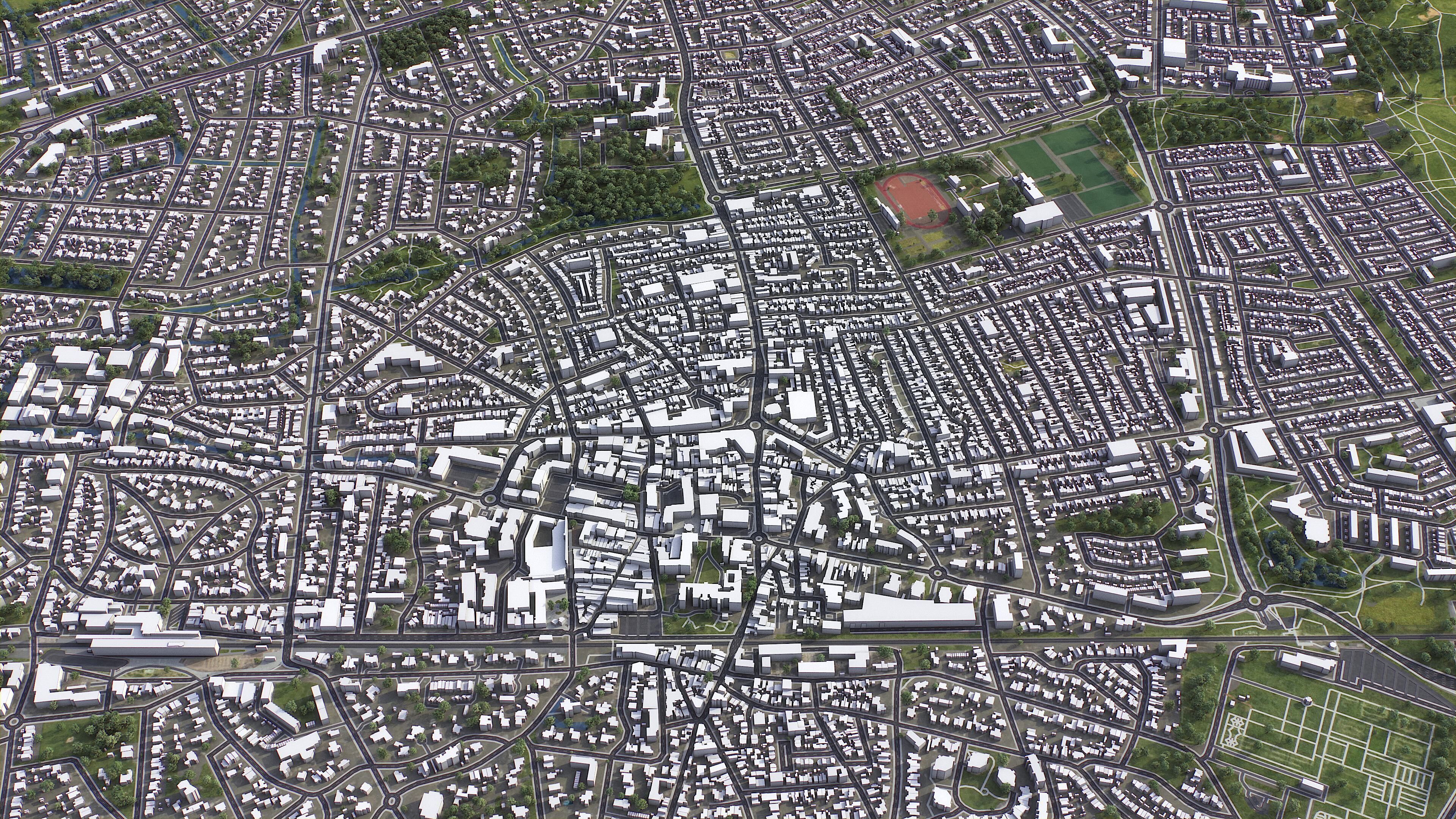 Bussum - 3D City Model Low-poly 3D model_2