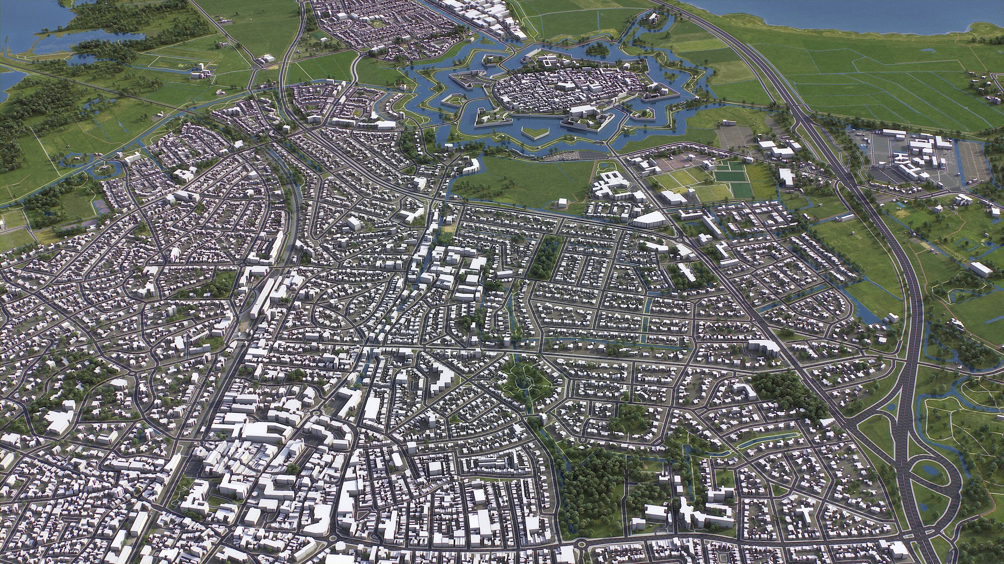 Bussum - 3D City Model Low-poly 3D model_6