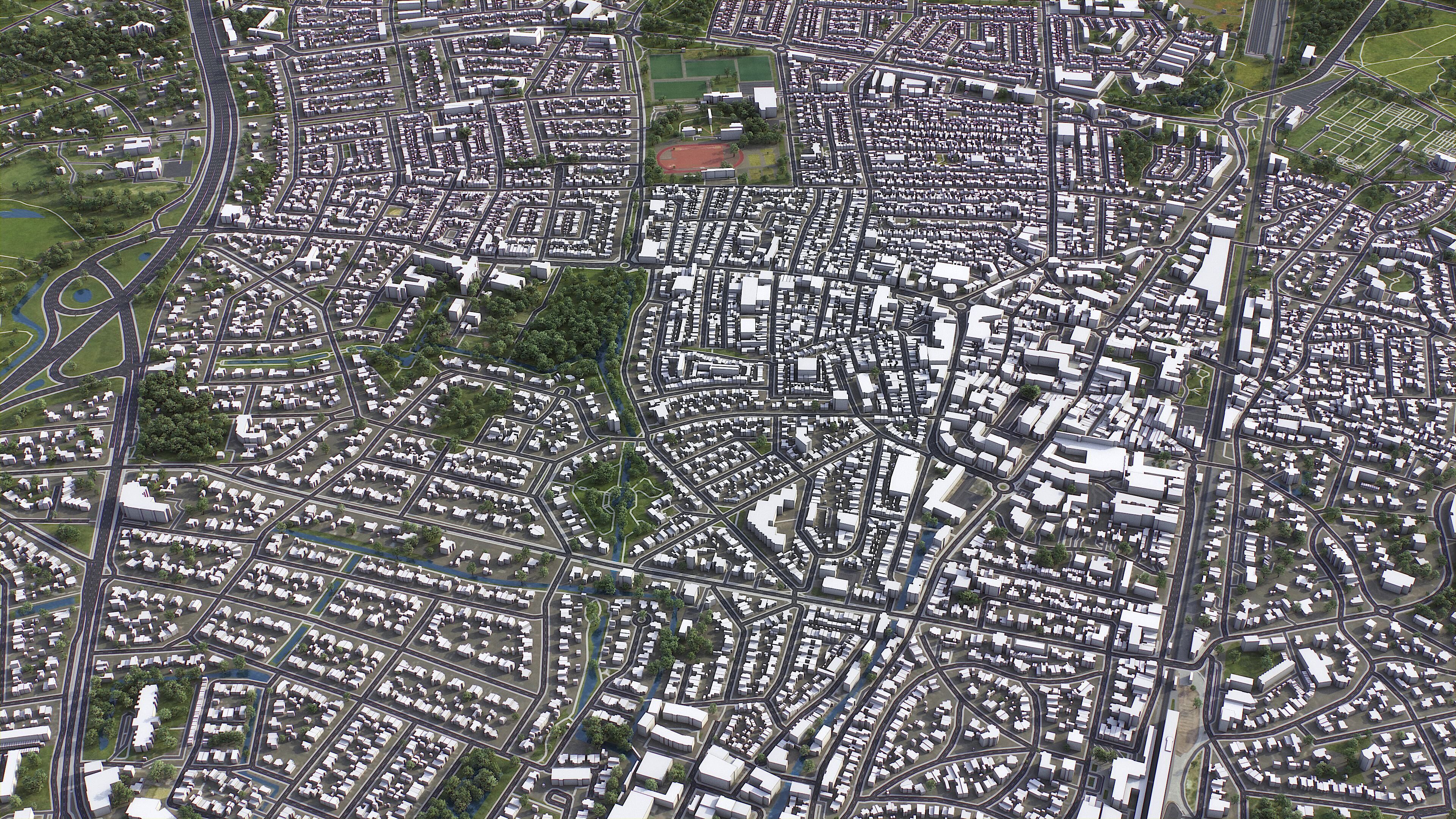 Bussum - 3D City Model Low-poly 3D model_3