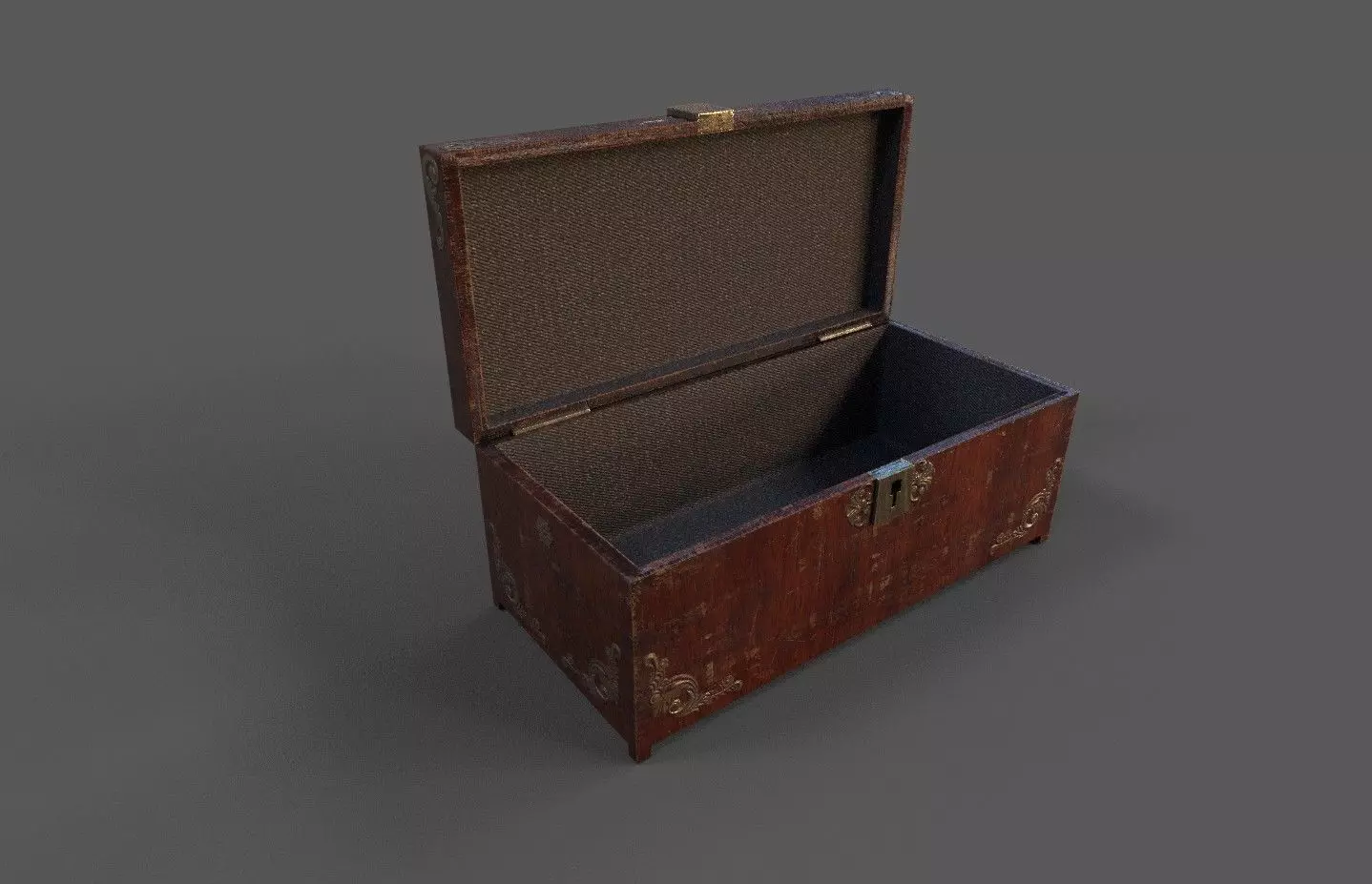 Chest-Storage Box 3D Model Low-poly 3D model_0