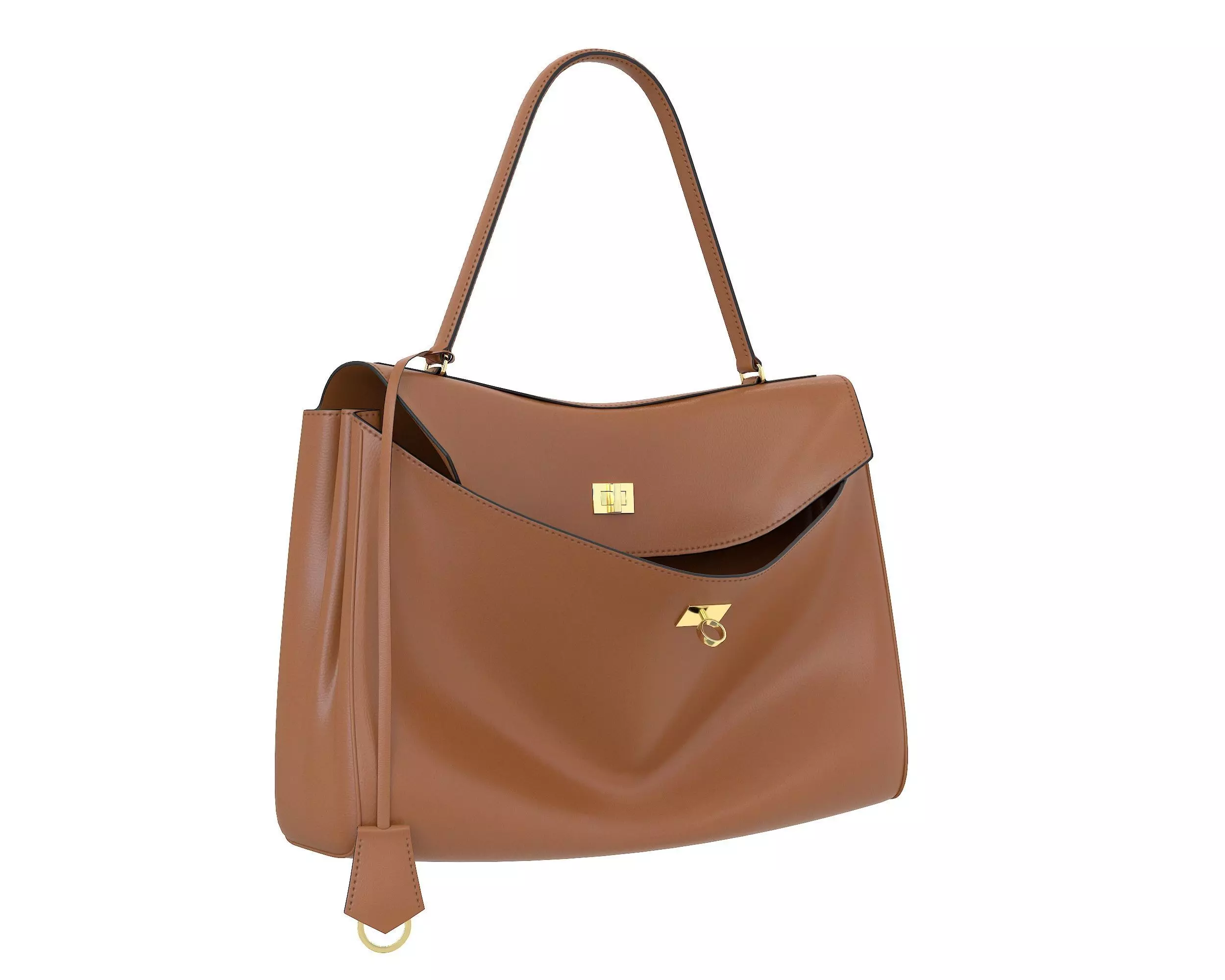 Balenciaga Rodeo Bag Brown Low-poly 3D model