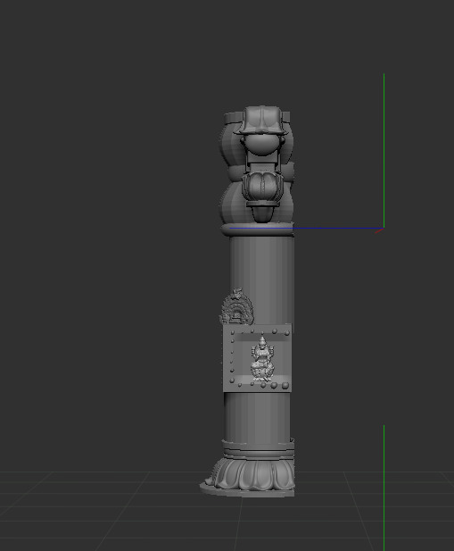 Indian Temple Pillars with Traditional designs free 3D model | CGTrader