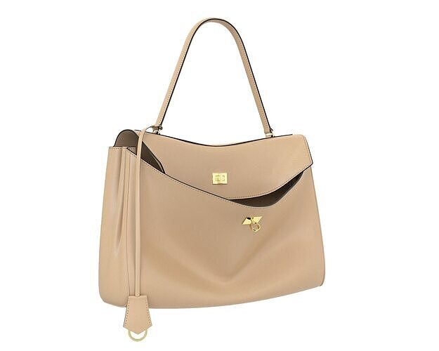 Balenciaga Rodeo Bag Cream Low-poly 3D model