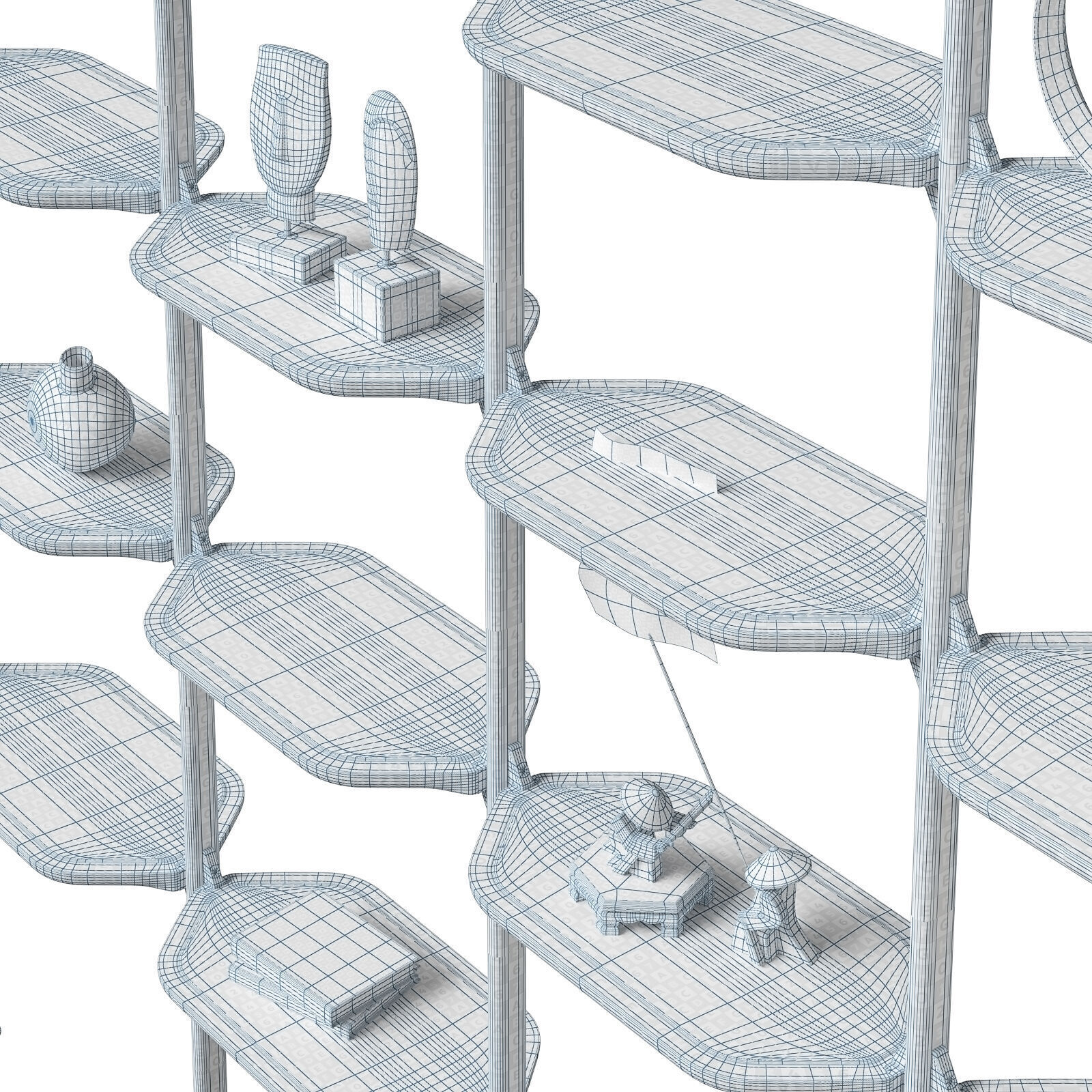 Baxter Libelle bookcase 3D model_7