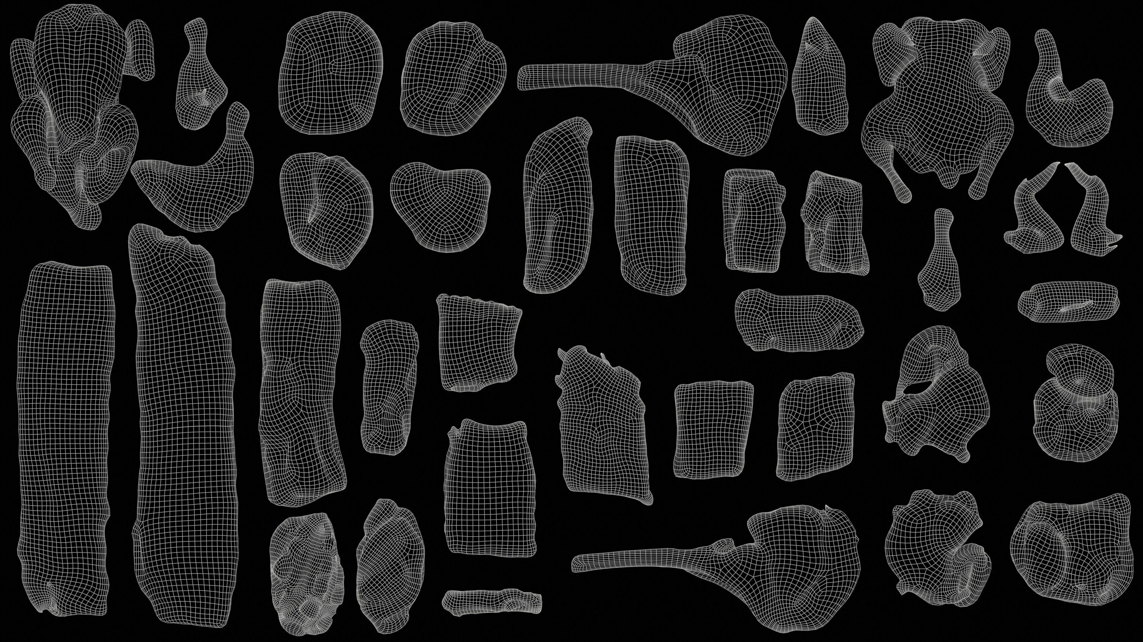 36 Meat and Chicken Raw and Cooked Low-poly 3D model_14