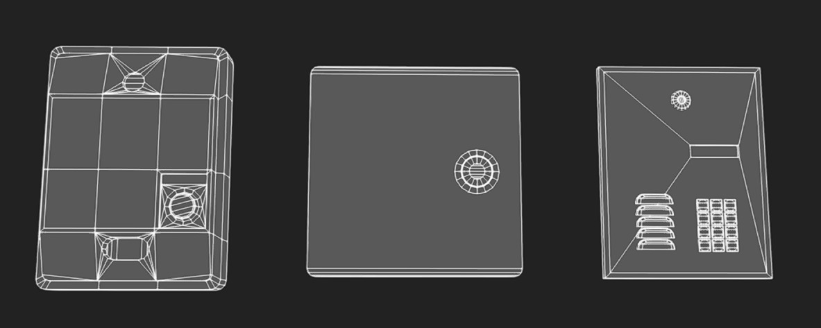 Door Intercom Pack 02 Low-poly 3D model_8