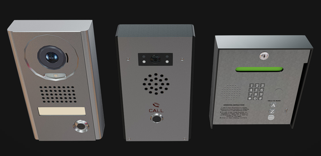Door Intercom Pack 03 Low-poly 3D model_3