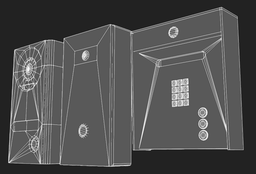 Door Intercom Pack 03 Low-poly 3D model_7