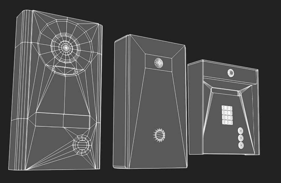 Door Intercom Pack 03 Low-poly 3D model_6