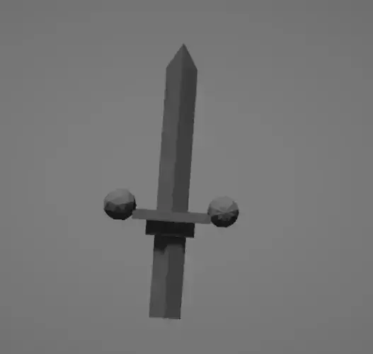 Low Poly Stylized Sword 3D Model