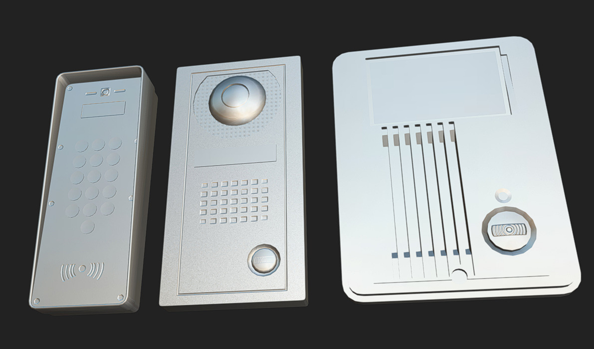 Door Intercom Pack 04 Low-poly 3D model_4