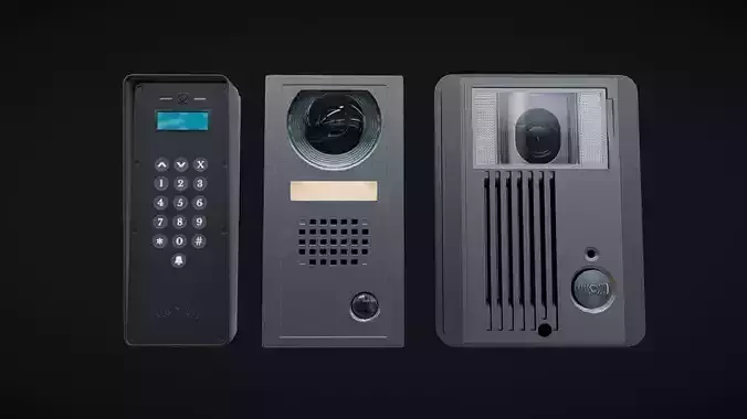 Door Intercom Pack 04 Low-poly 3D model