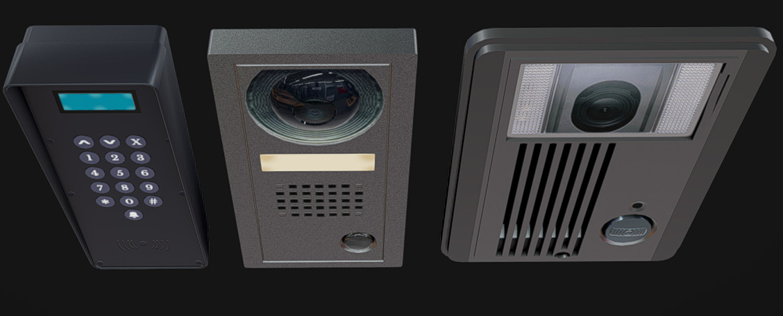 Door Intercom Pack 04 Low-poly 3D model_3