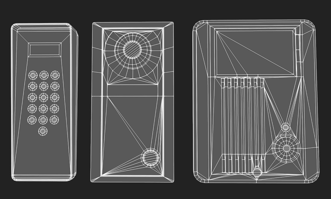 Door Intercom Pack 04 Low-poly 3D model_6