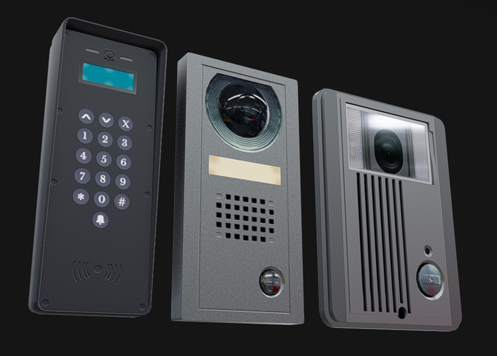 Door Intercom Pack 04 Low-poly 3D model_2
