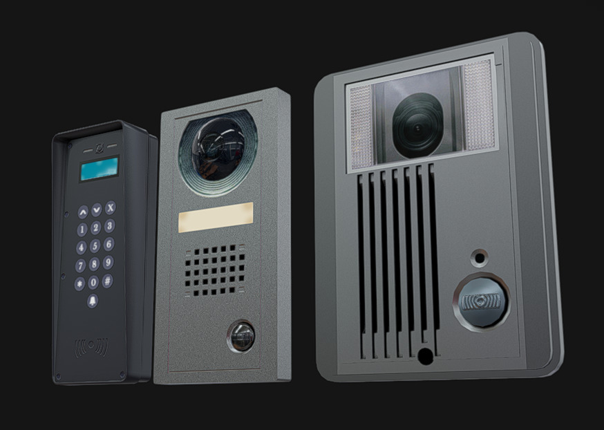 Door Intercom Pack 04 Low-poly 3D model_1