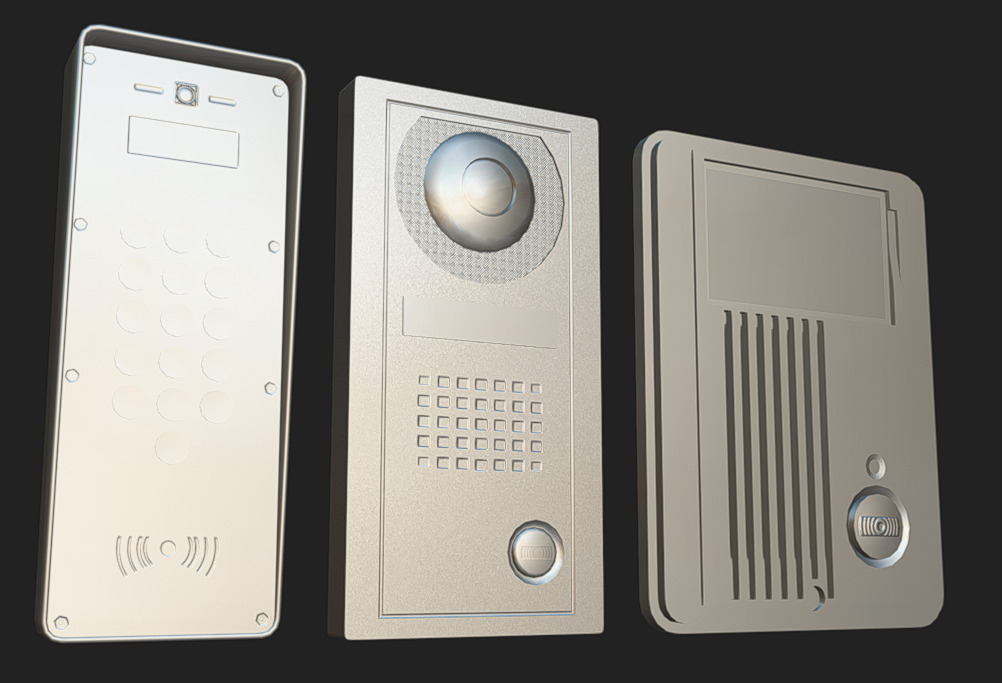 Door Intercom Pack 04 Low-poly 3D model_5
