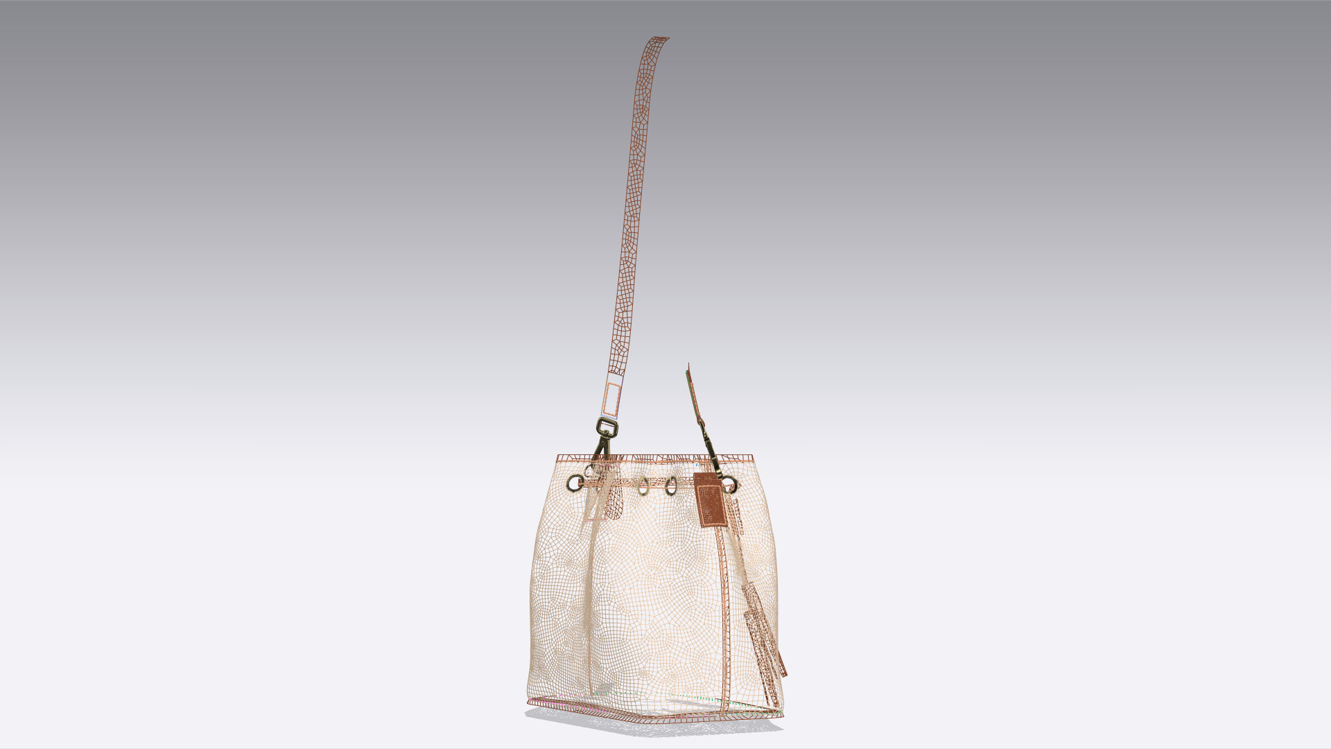 Bucket bag handbag satchel Clo3d Marvelous Designer 3D model 3D model_19