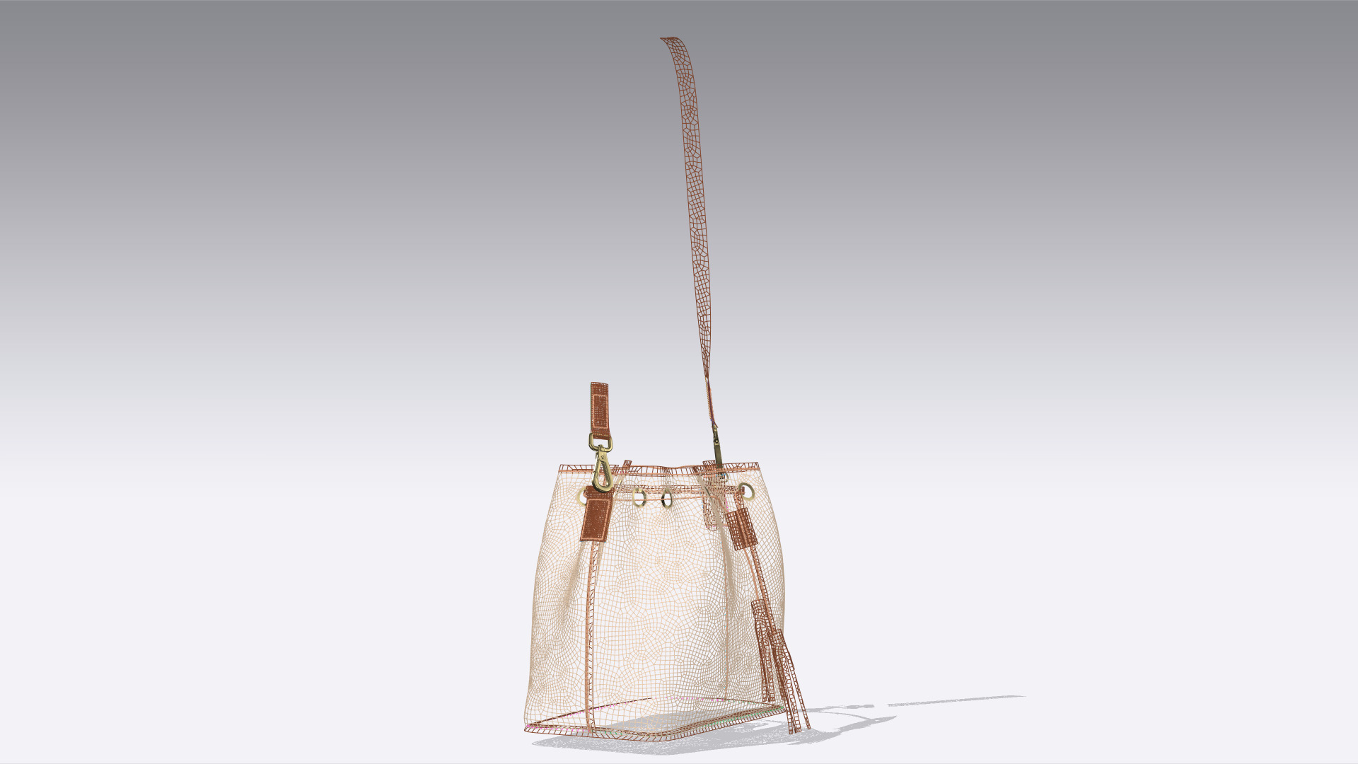 Bucket bag handbag satchel Clo3d Marvelous Designer 3D model 3D model_23