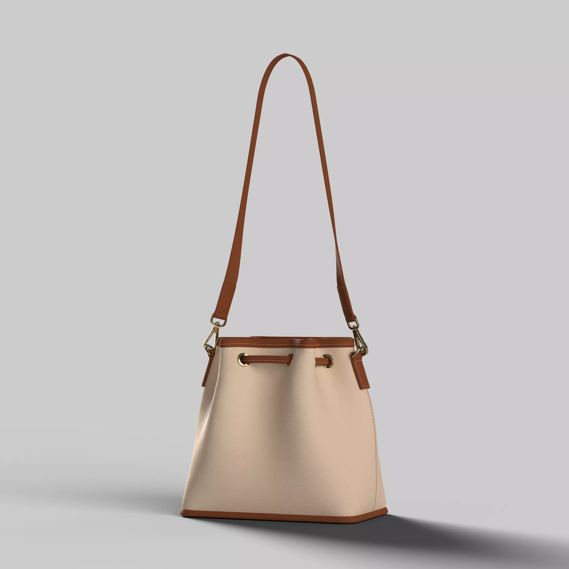 Bucket bag handbag satchel Clo3d Marvelous Designer 3D model 3D model_0
