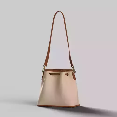 Bucket bag handbag satchel Clo3d Marvelous Designer 3D model 3D model