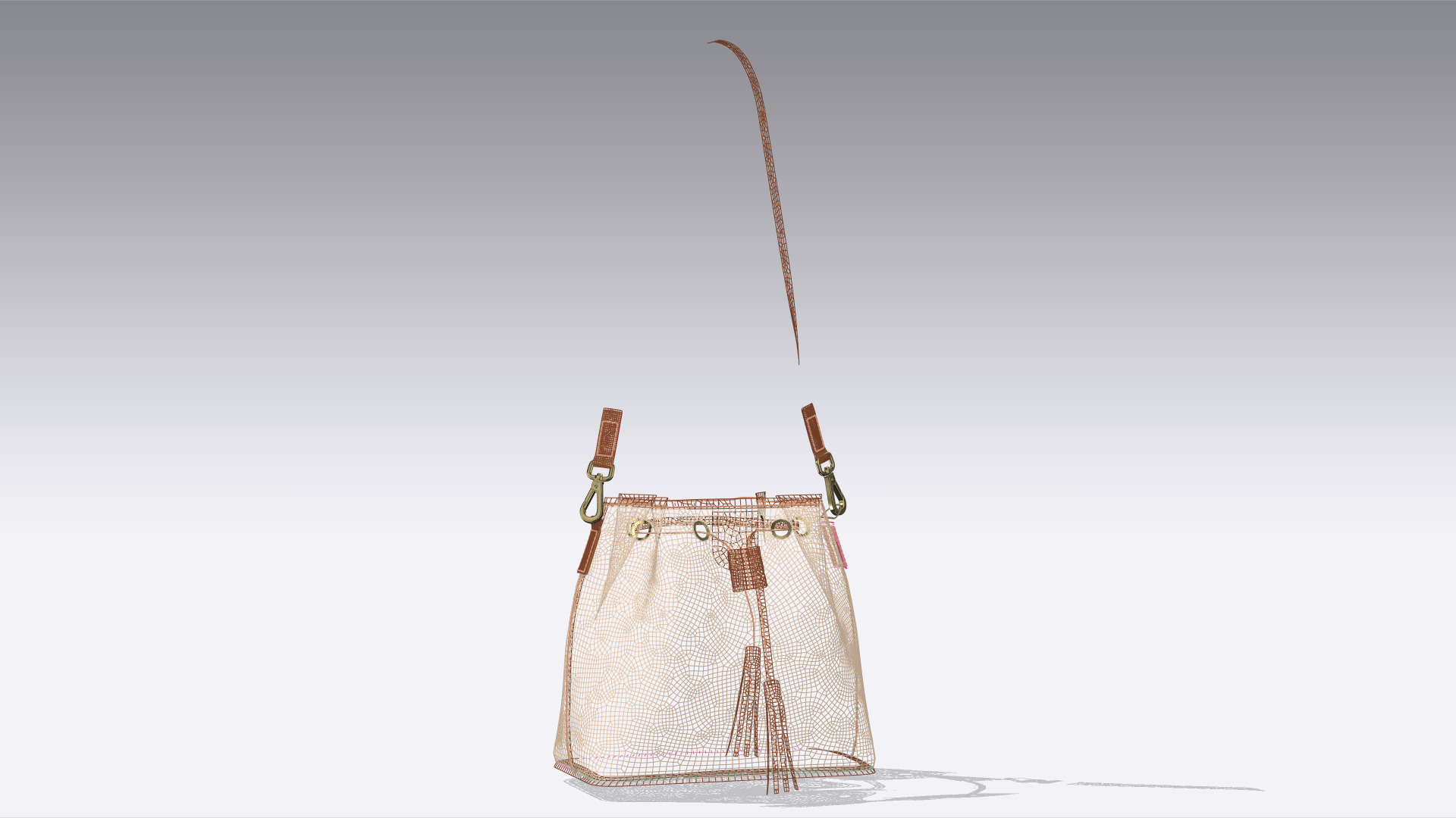 Bucket bag handbag satchel Clo3d Marvelous Designer 3D model 3D model_20