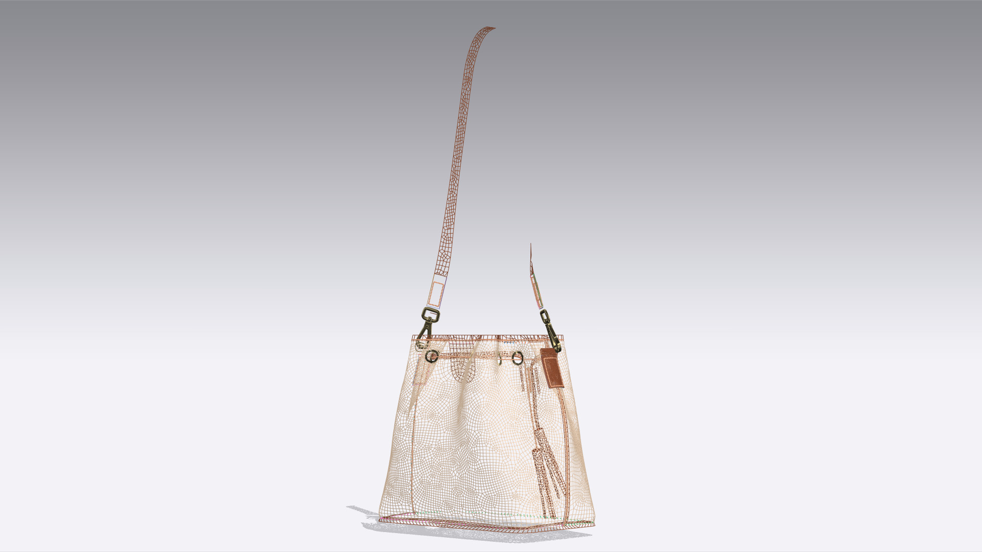 Bucket bag handbag satchel Clo3d Marvelous Designer 3D model 3D model_18