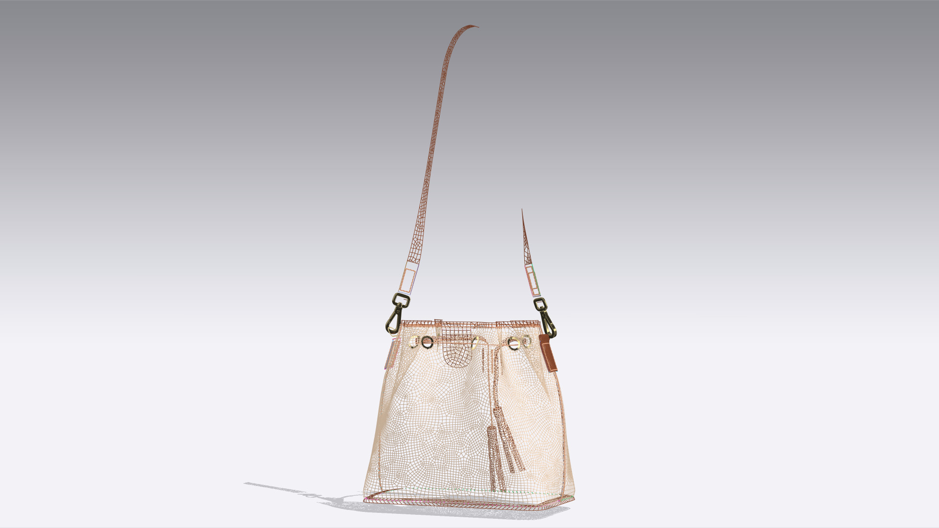 Bucket bag handbag satchel Clo3d Marvelous Designer 3D model 3D model_22