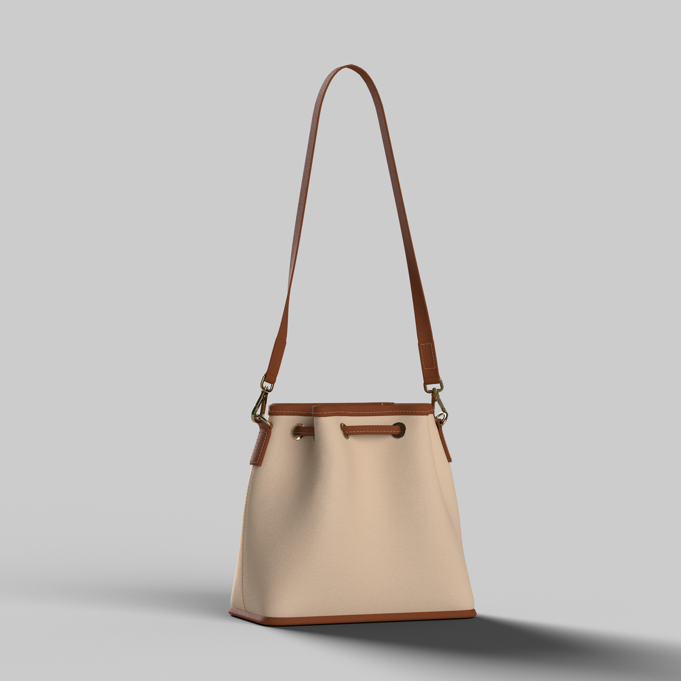 Bucket bag handbag satchel Clo3d Marvelous Designer 3D model 3D model_3