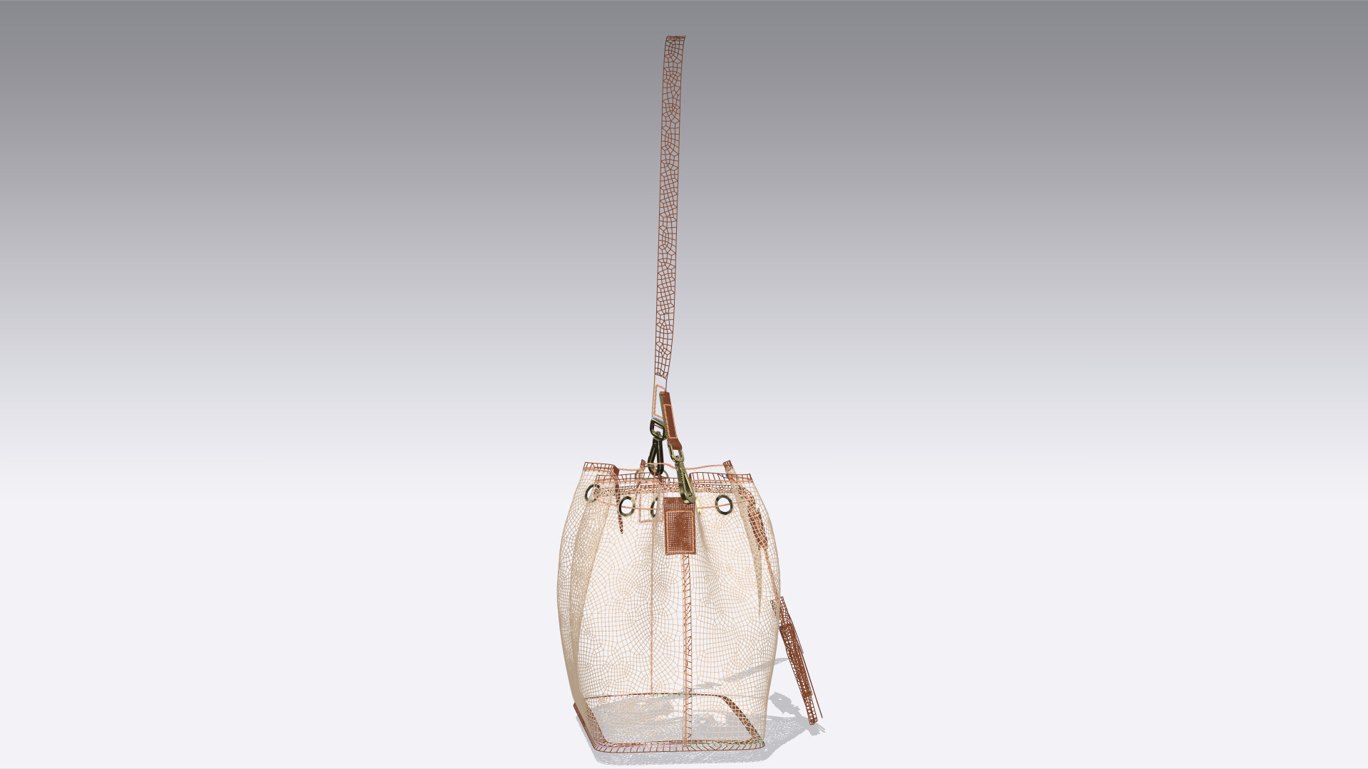 Bucket bag handbag satchel Clo3d Marvelous Designer 3D model 3D model_21