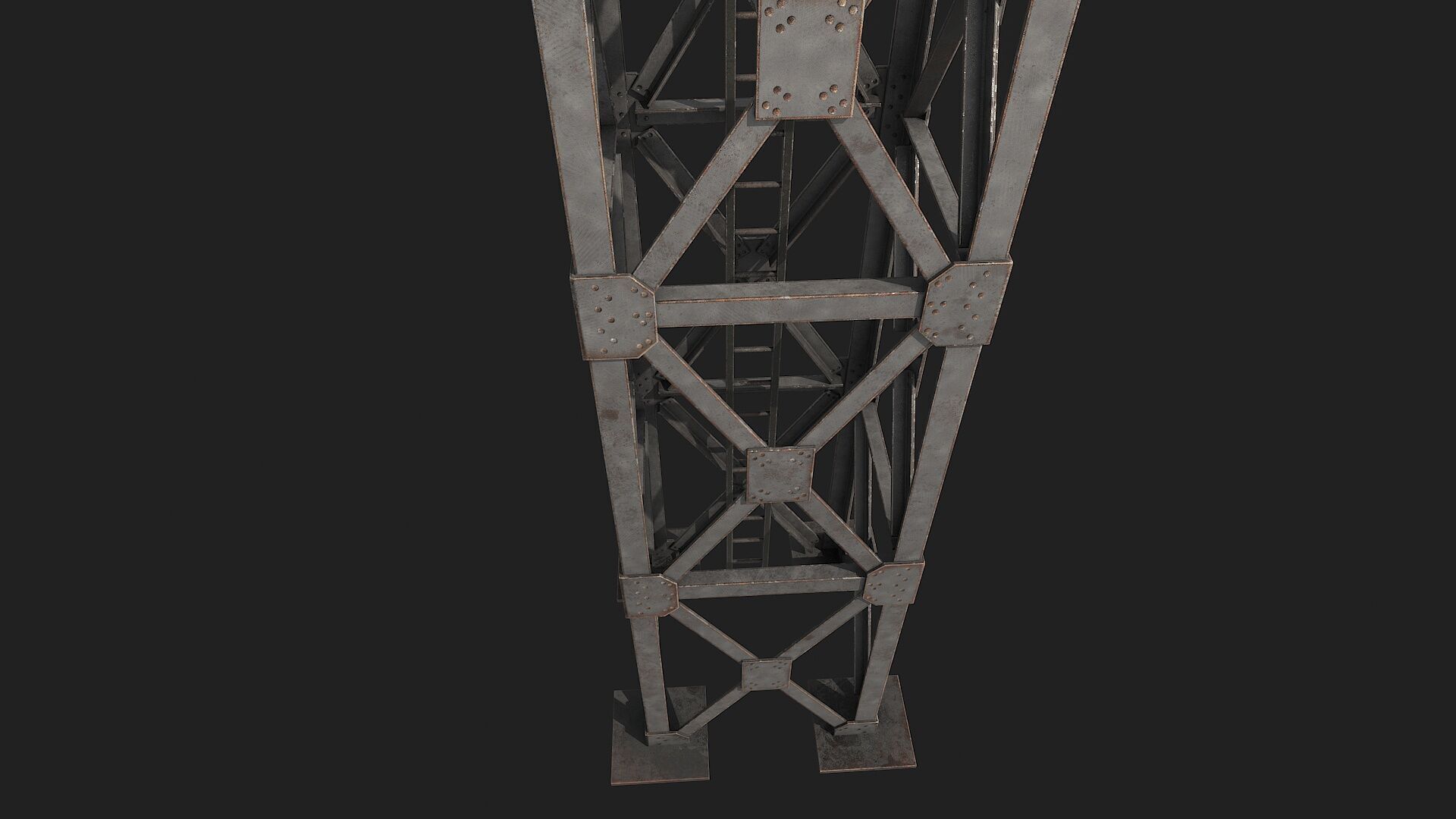 Watch tower v1 Low-poly 3D model_7