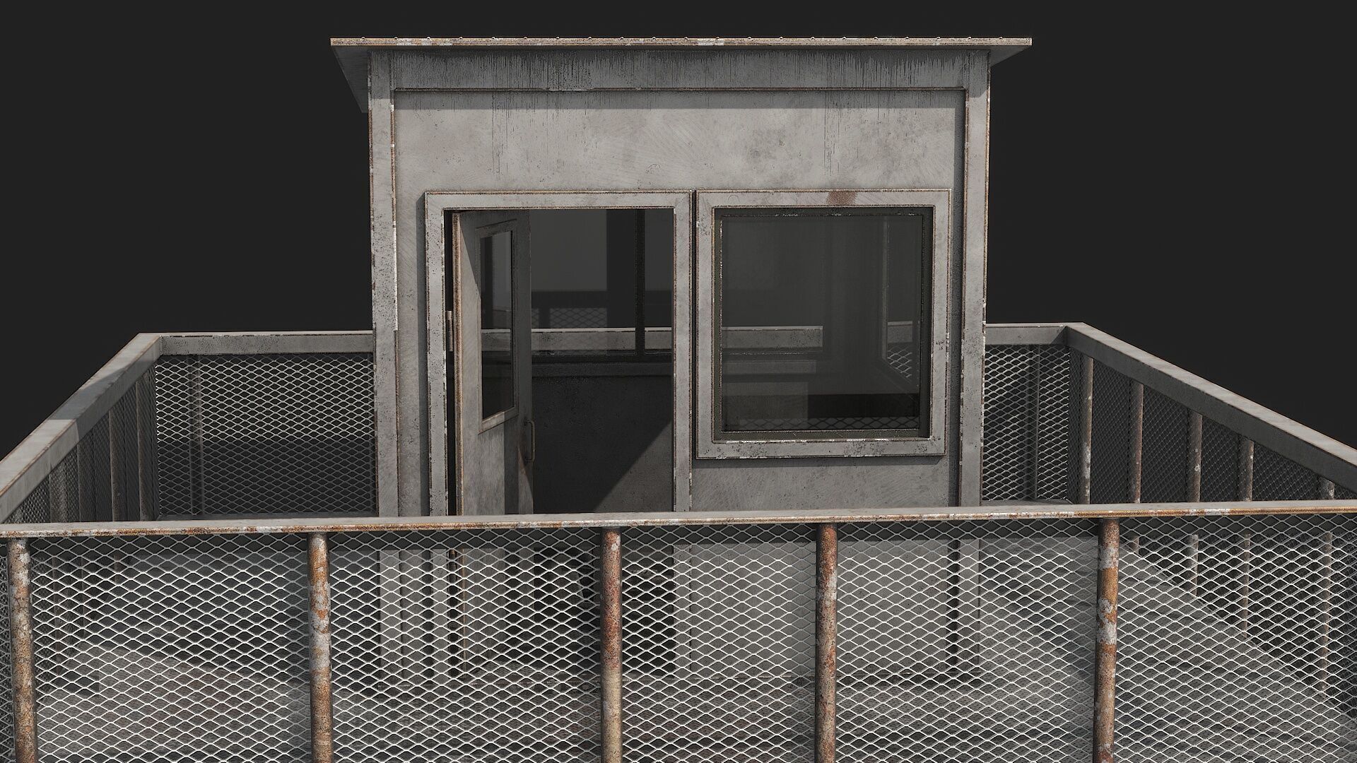 Watch tower v1 Low-poly 3D model_3