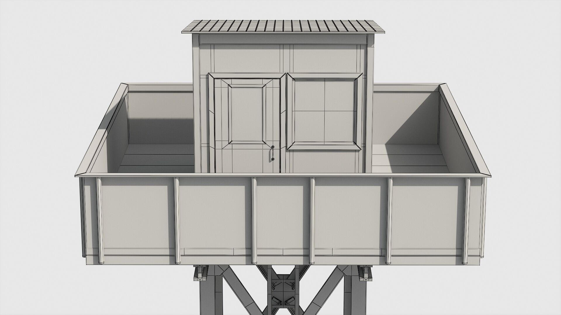 Watch tower v1 Low-poly 3D model_15