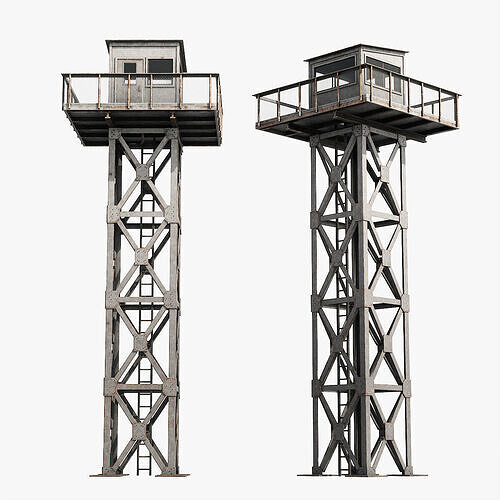 Watch tower v1 Low-poly 3D model