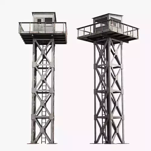 Watch tower v1 Low-poly 3D model