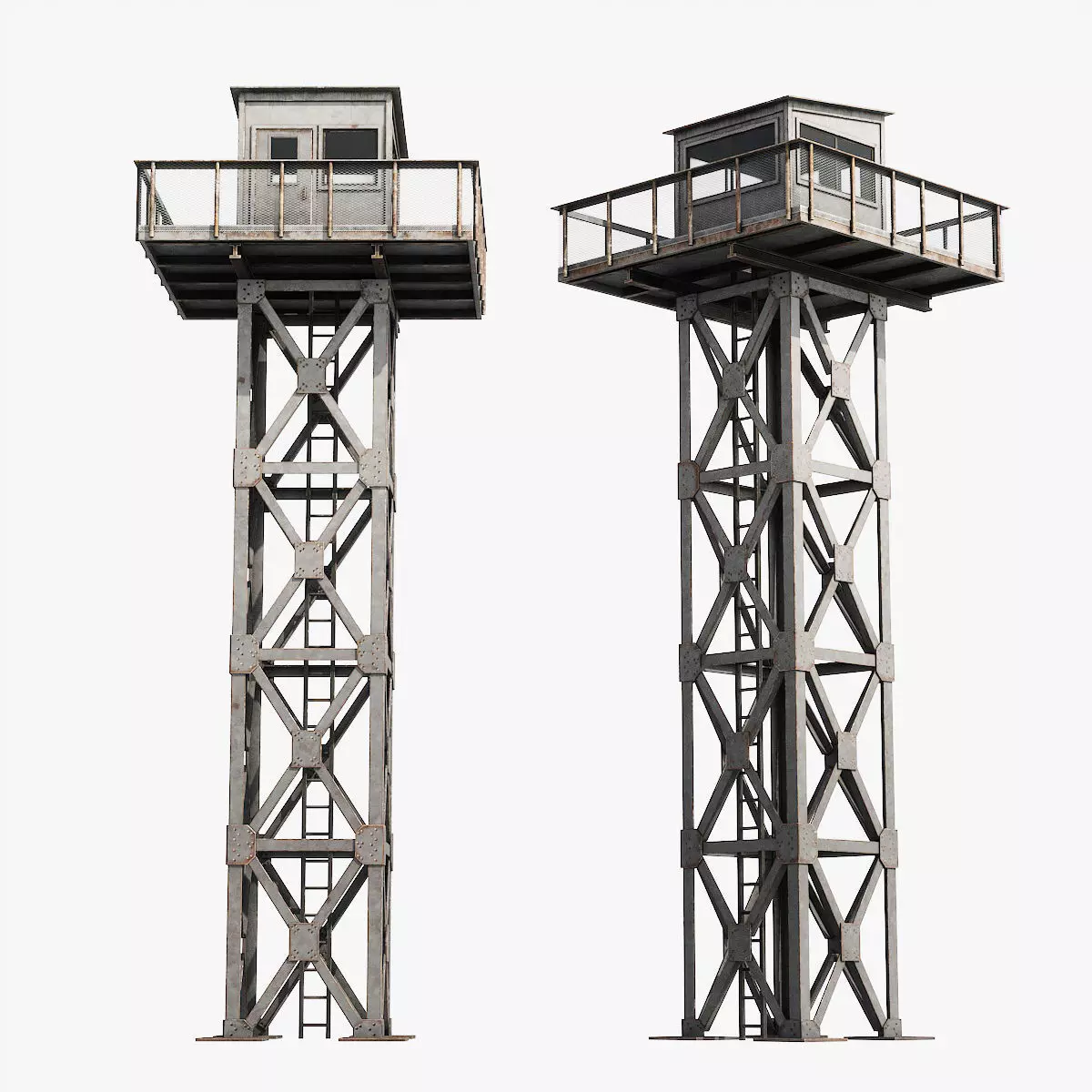 Watch tower v1 Low-poly 3D model_0