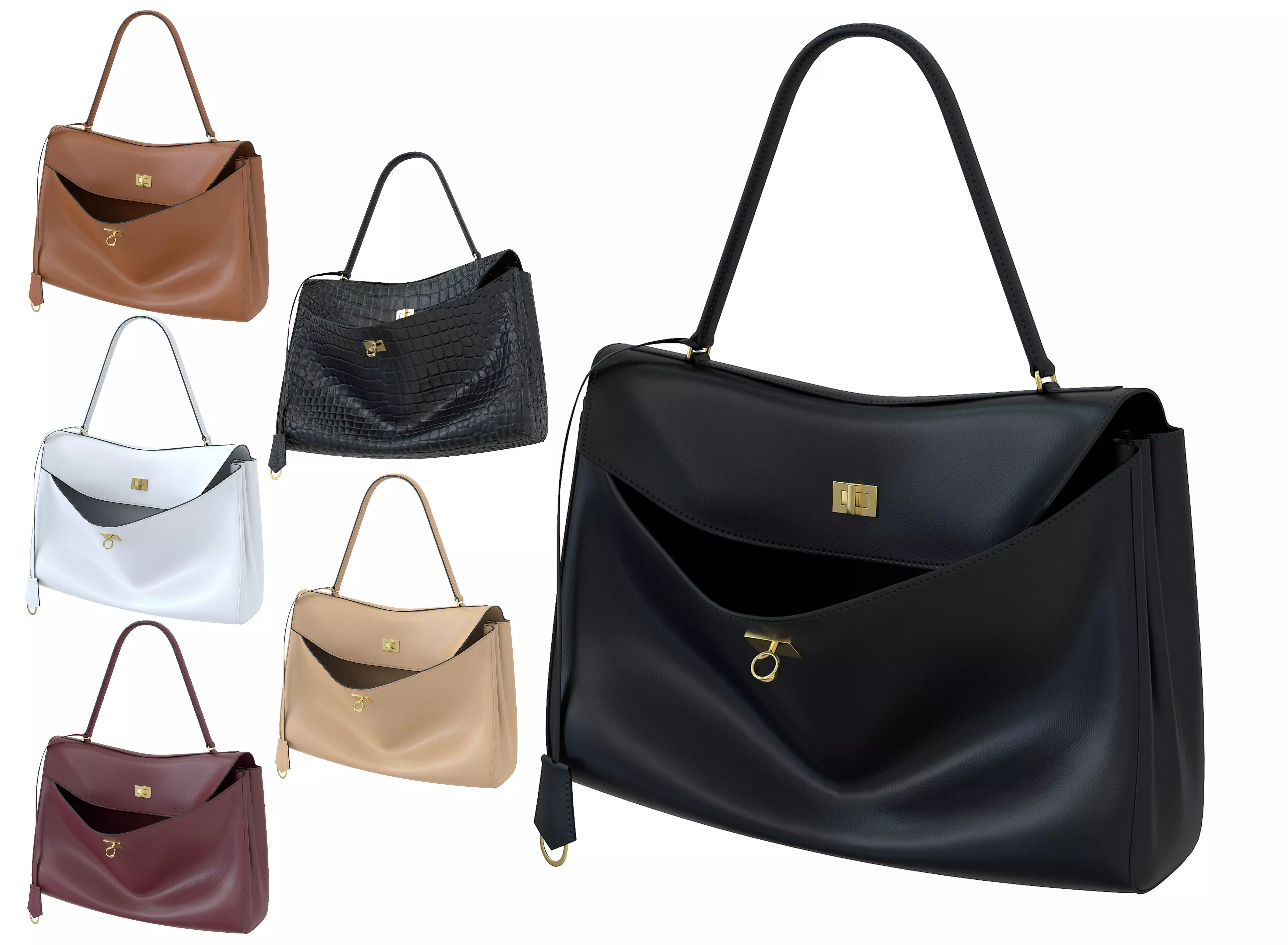 Balenciaga Rodeo Bag  3D Model Collection_0