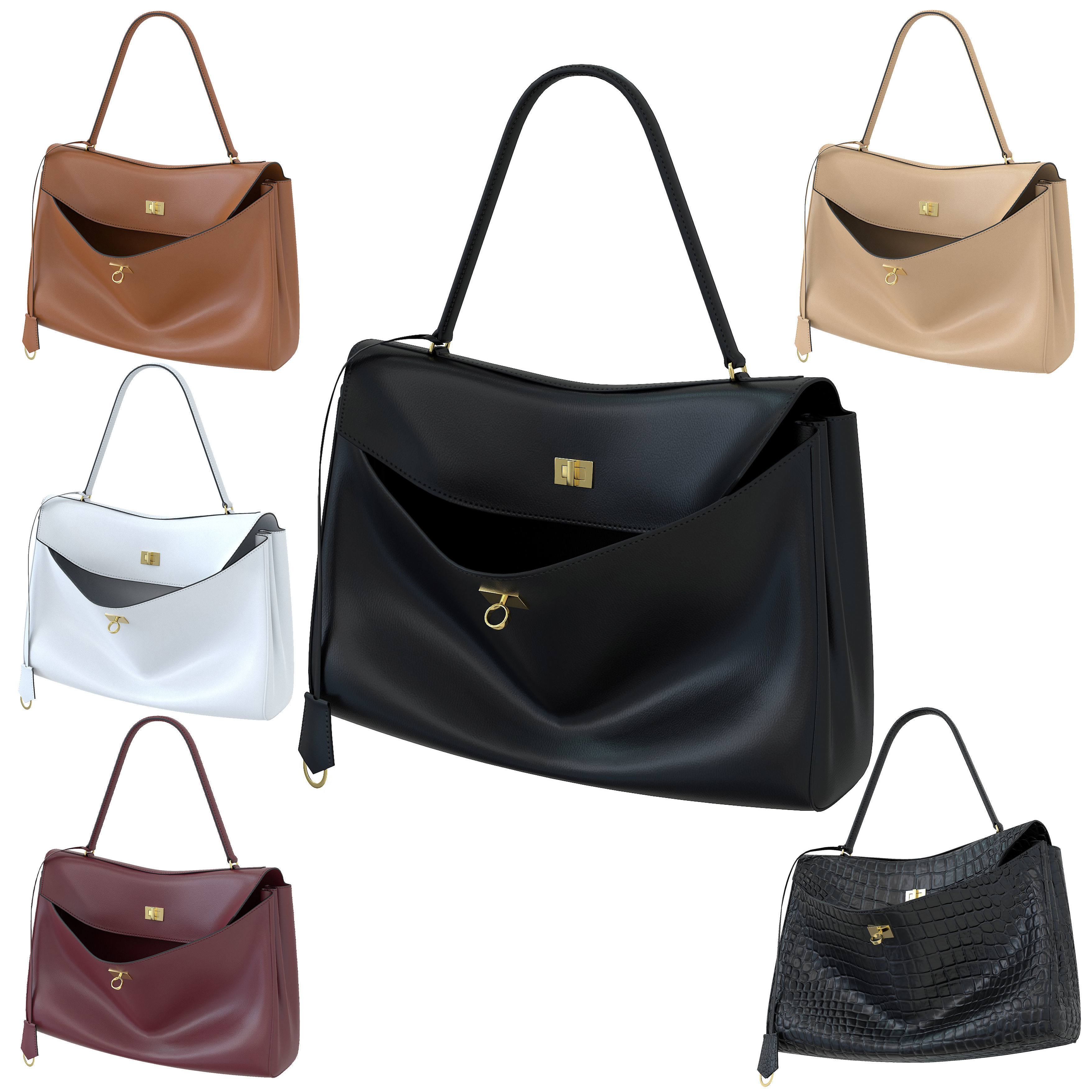 Balenciaga Rodeo Bag  3D Model Collection_8