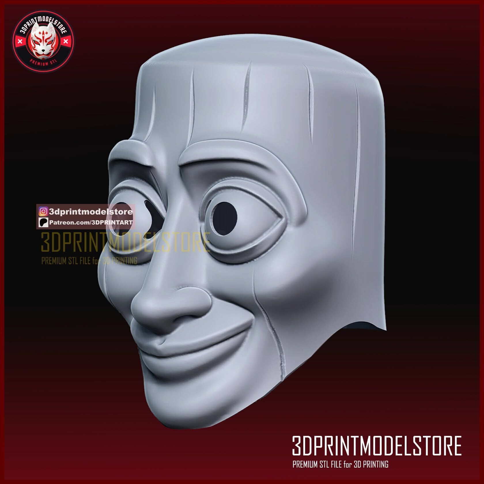 Tung Tung Tung Sahur Mask For Cosplay Halloween 3D Model 3D Printable tung-tung-tung-sahur-mask-for-cosplay-halloween-3d-model-3d-printable