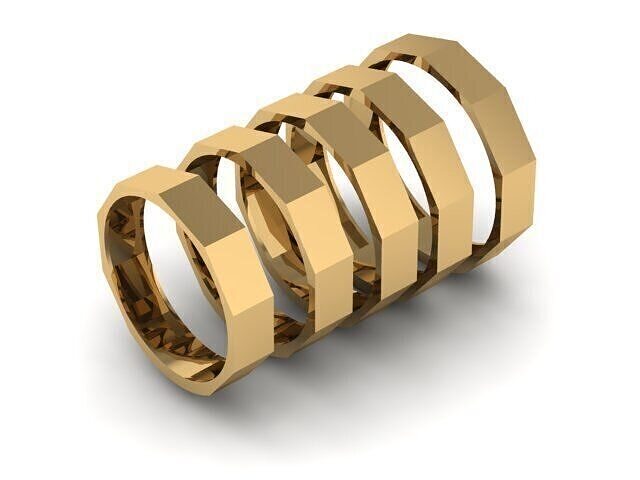 Gold Ring Jewelry Ring stl 3dm 3dprintmodel 3D print model