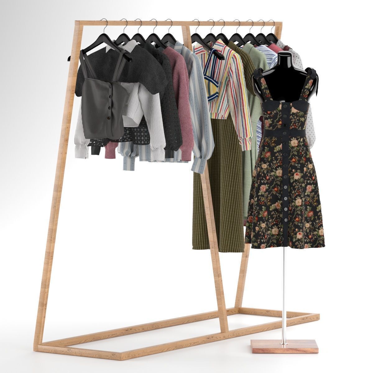 Mannequin Set Vol 019 Low-poly 3D model_6