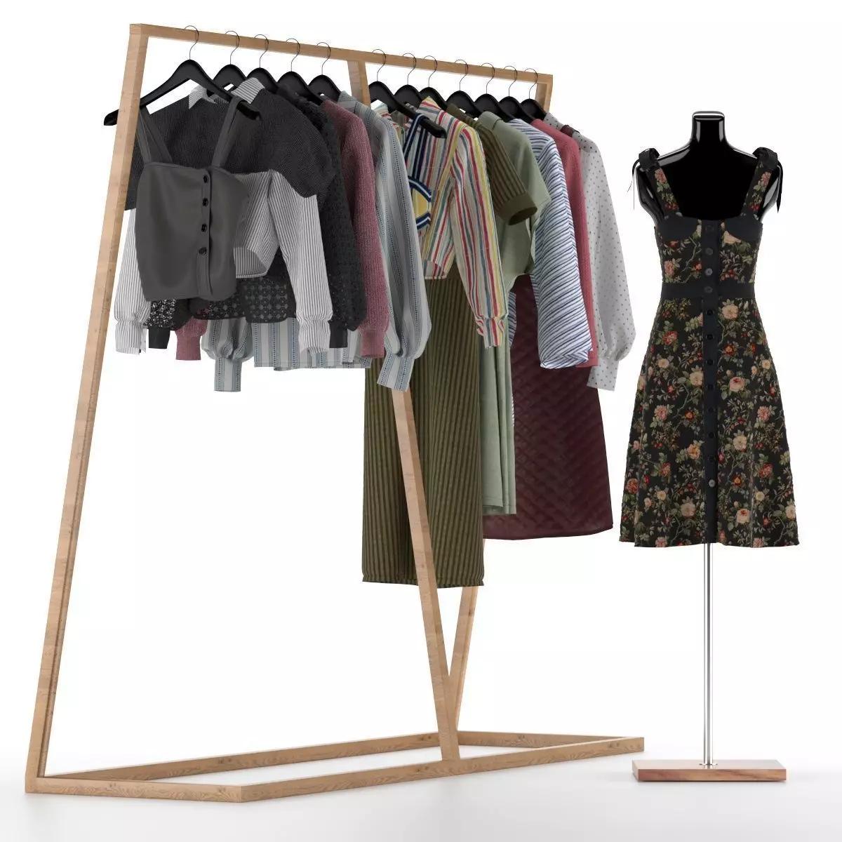 Mannequin Set Vol 019 Low-poly 3D model_0