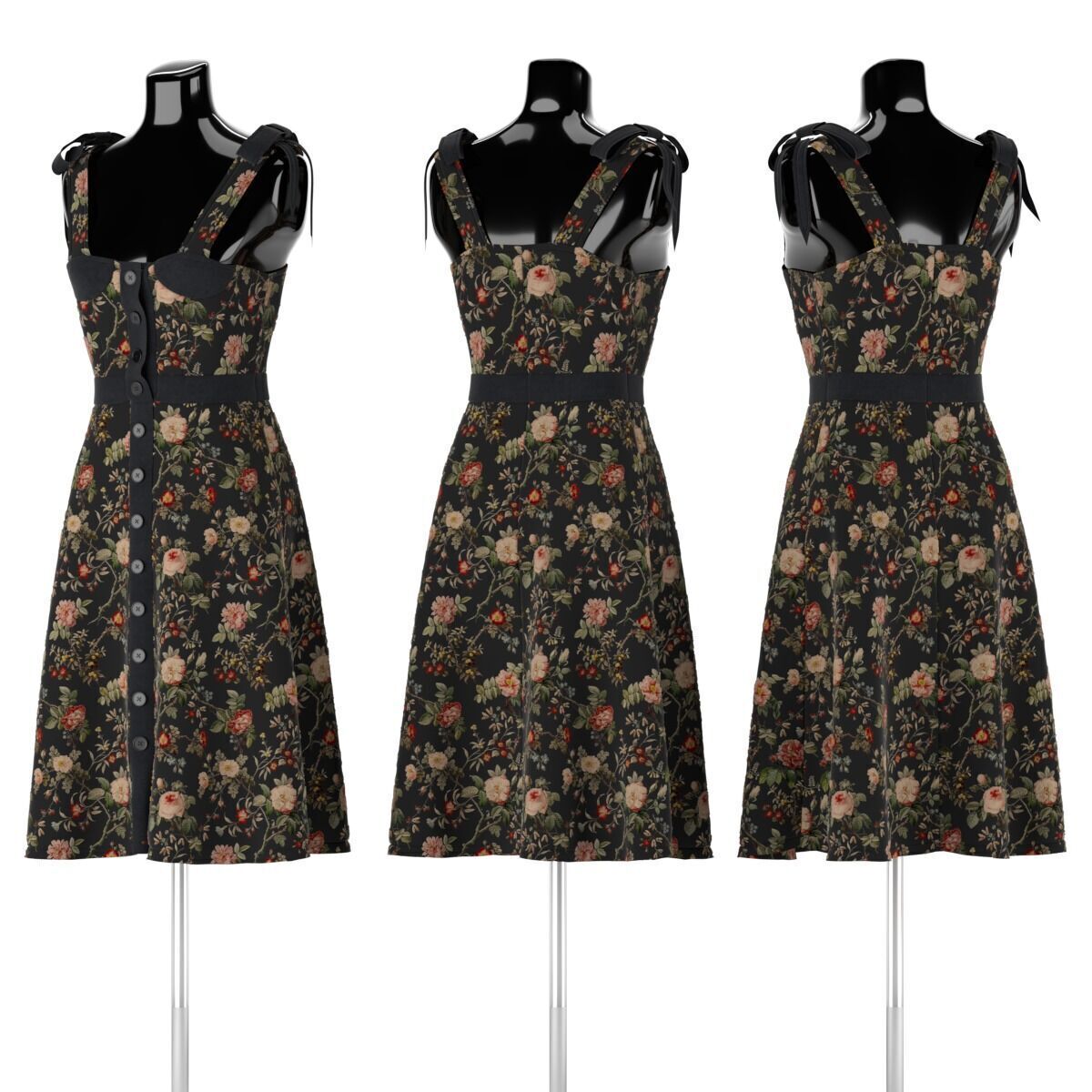 Mannequin Set Vol 019 Low-poly 3D model_2