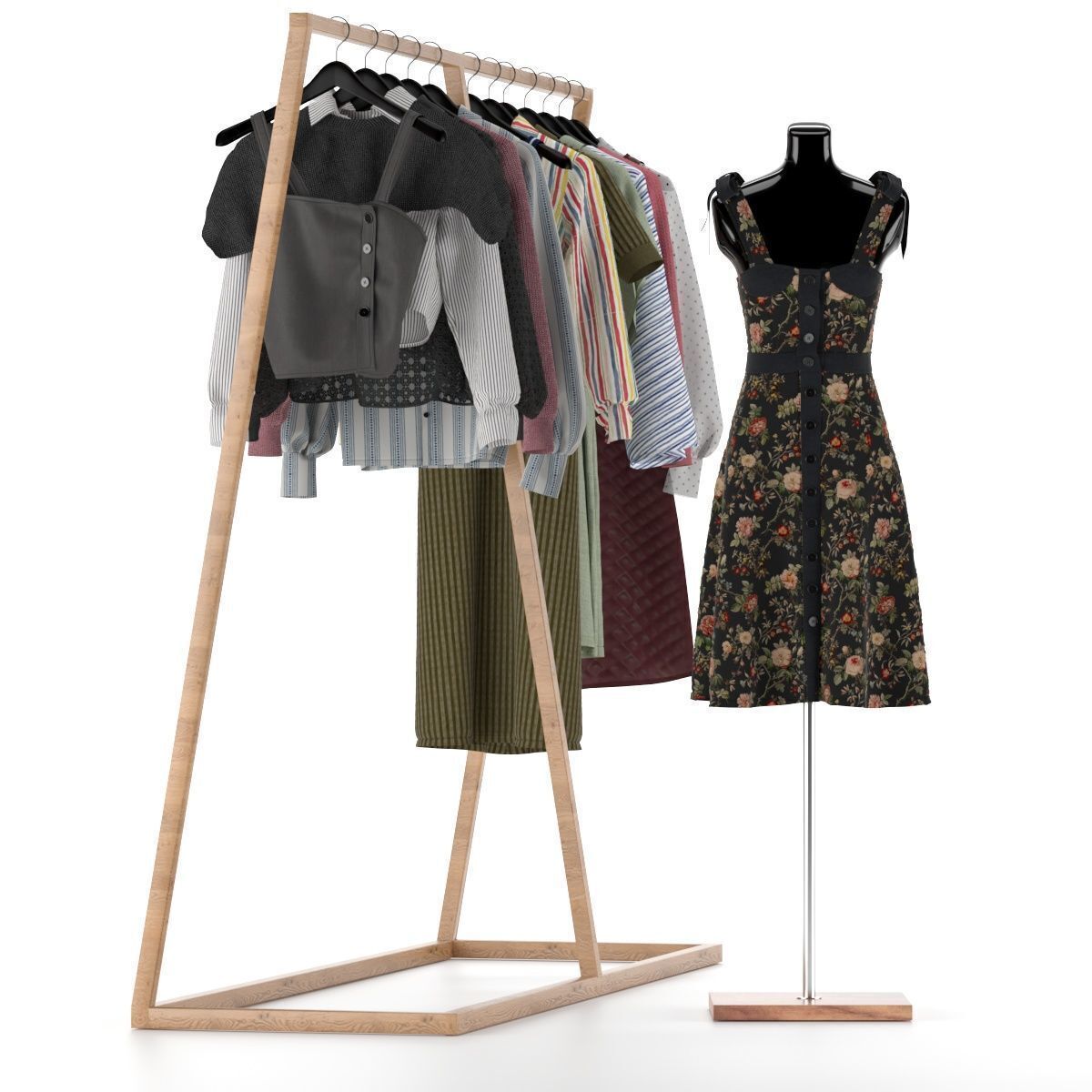 Mannequin Set Vol 019 Low-poly 3D model_4