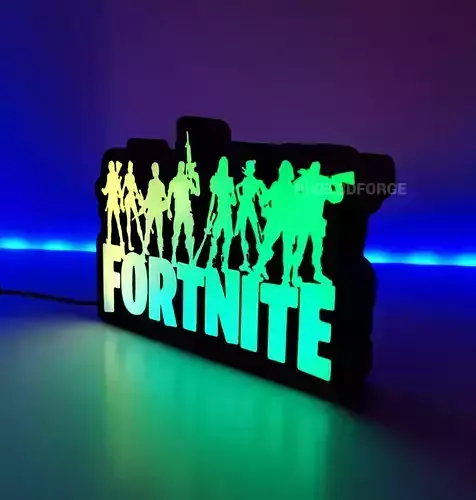 Fortnite Lamp Lightbox print model