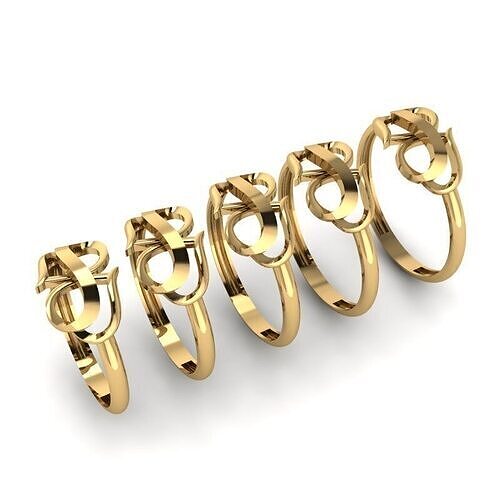 Gold Ring Jewelry Ring stl 3dm 3dprintmodel 3D print model