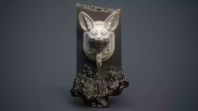 fennec fox wall hanger for 3D printing