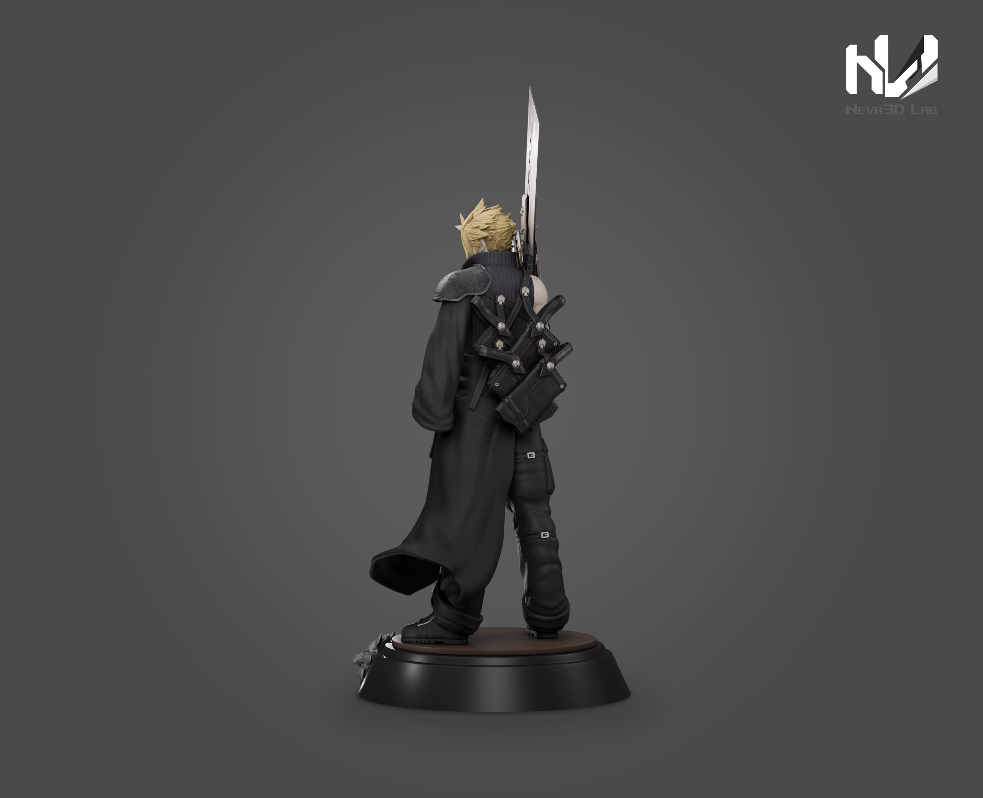 Cloud Strife STL - Final Fantasy 7 Advent Children 3D print model_3
