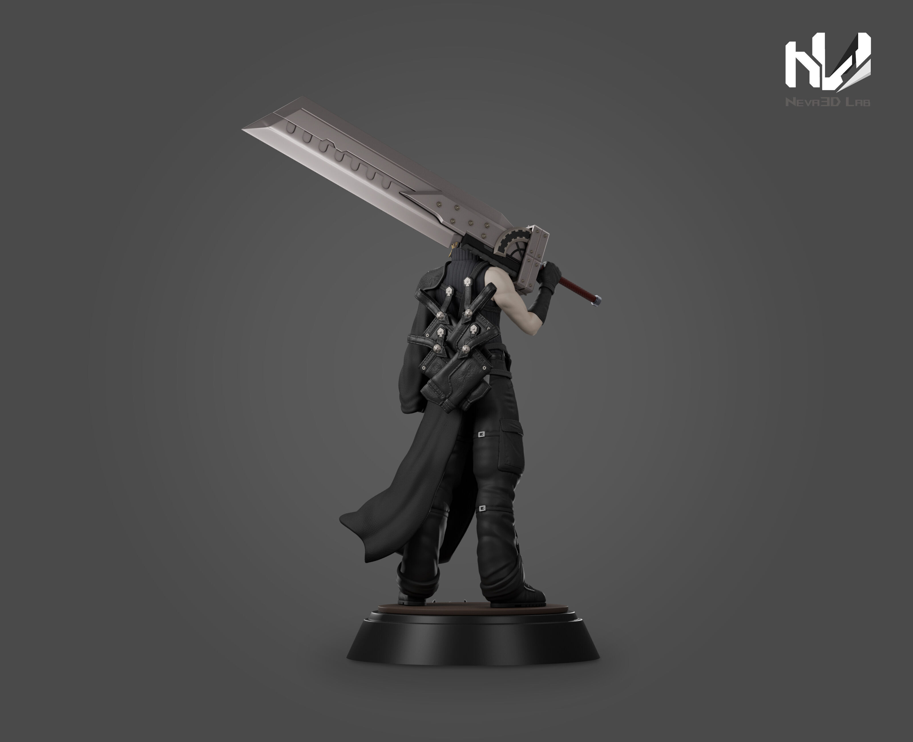 Cloud Strife STL - Final Fantasy 7 Advent Children 3D print model_2