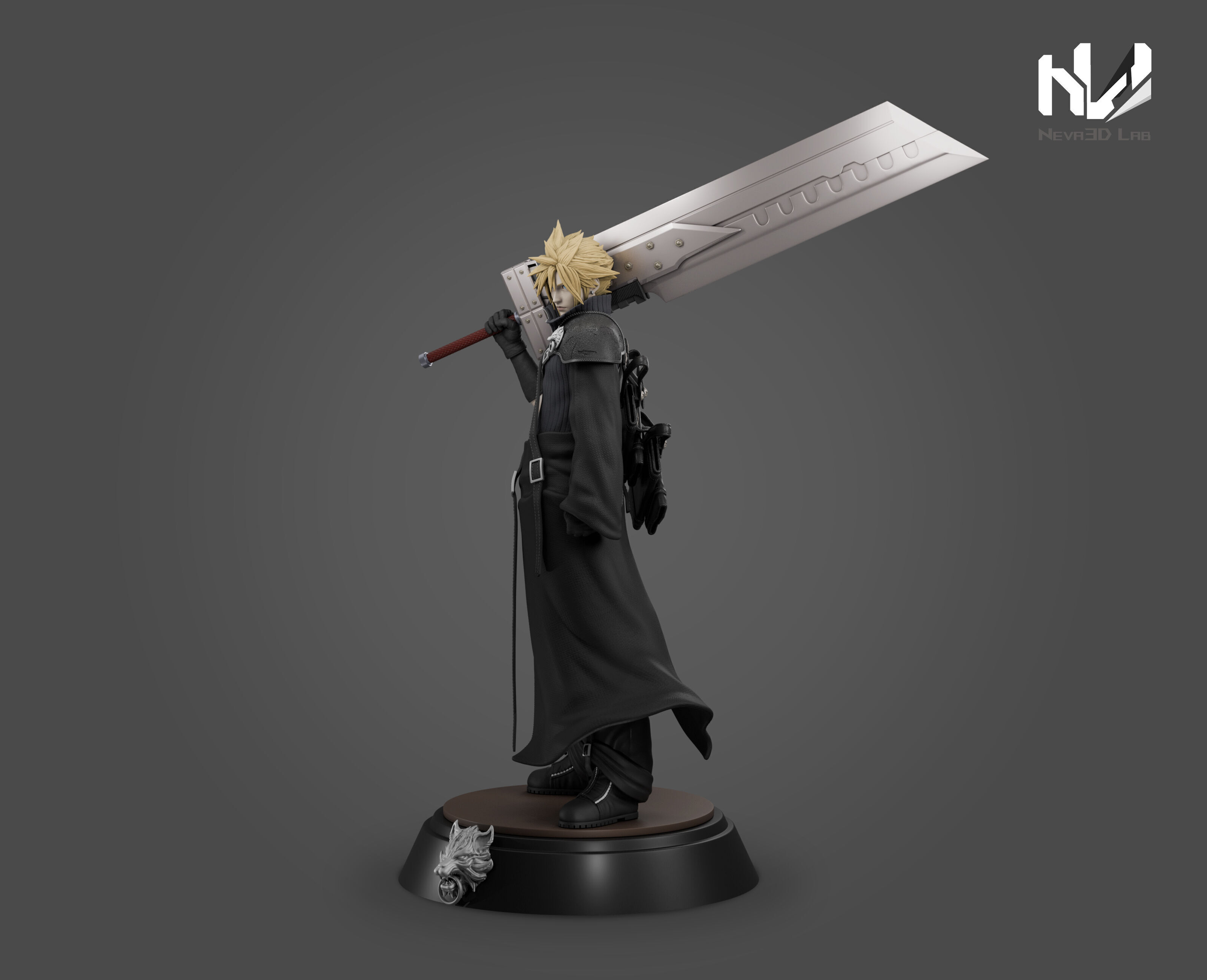 Cloud Strife STL - Final Fantasy 7 Advent Children 3D print model_1